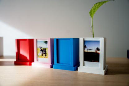 Instax Photo Plant Pot with Drip Tray – Desk Decor
