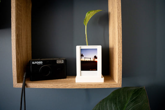 Instax Photo Plant Pot with Drip Tray – Desk Decor