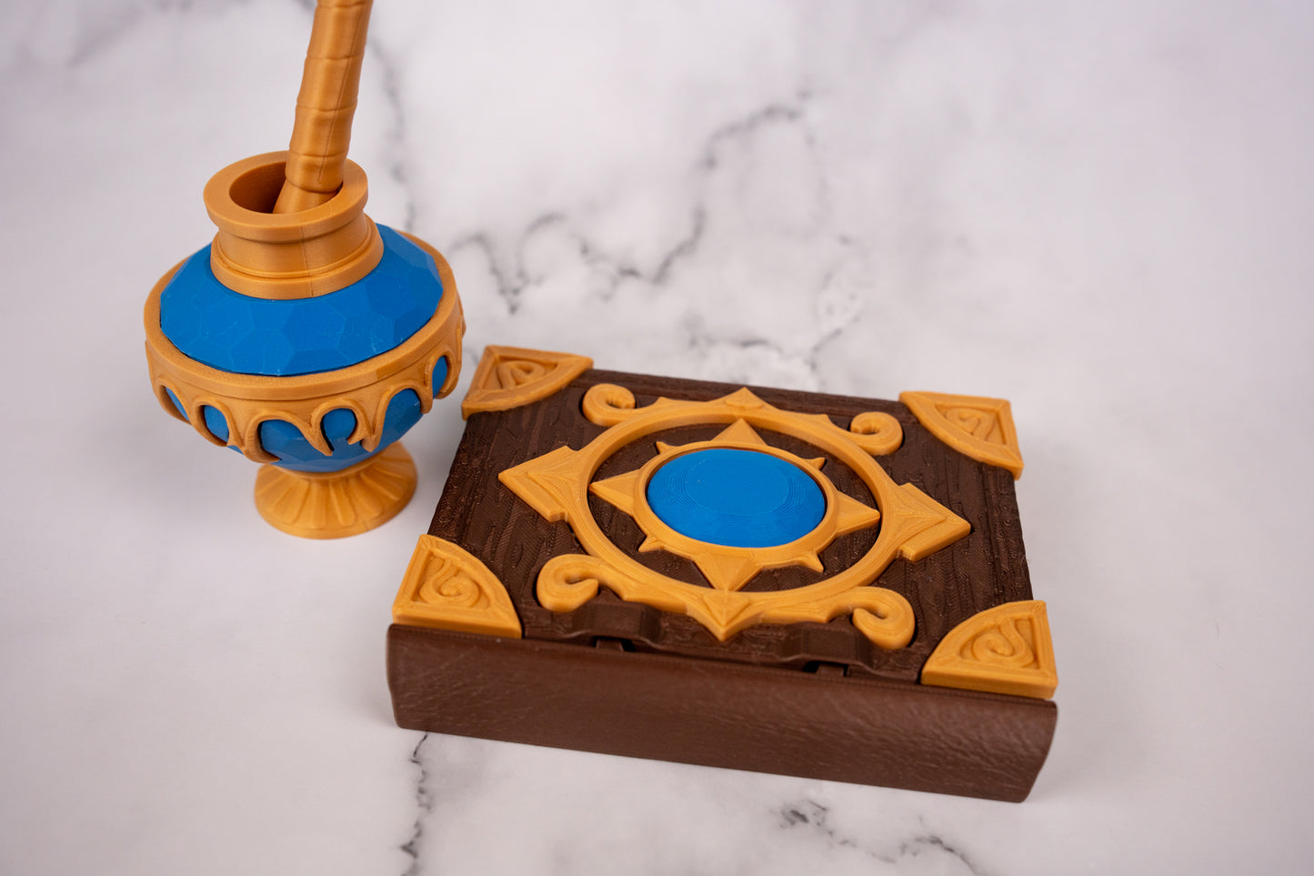 Fantasy Spellbook Sticky Note Holder & Quill Pen Set