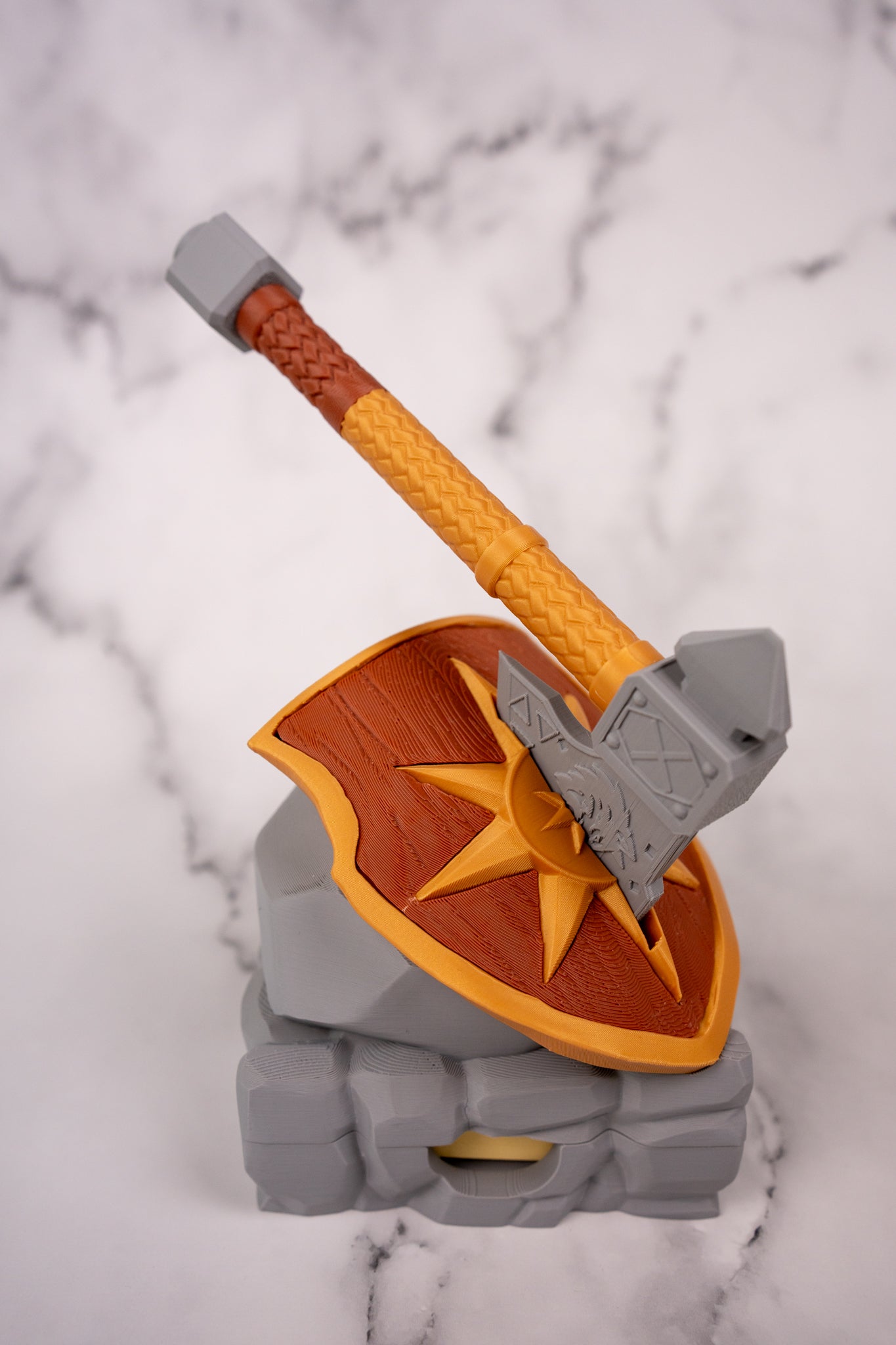 Fantasy Shield Sticky Note Holder & Axe Pen