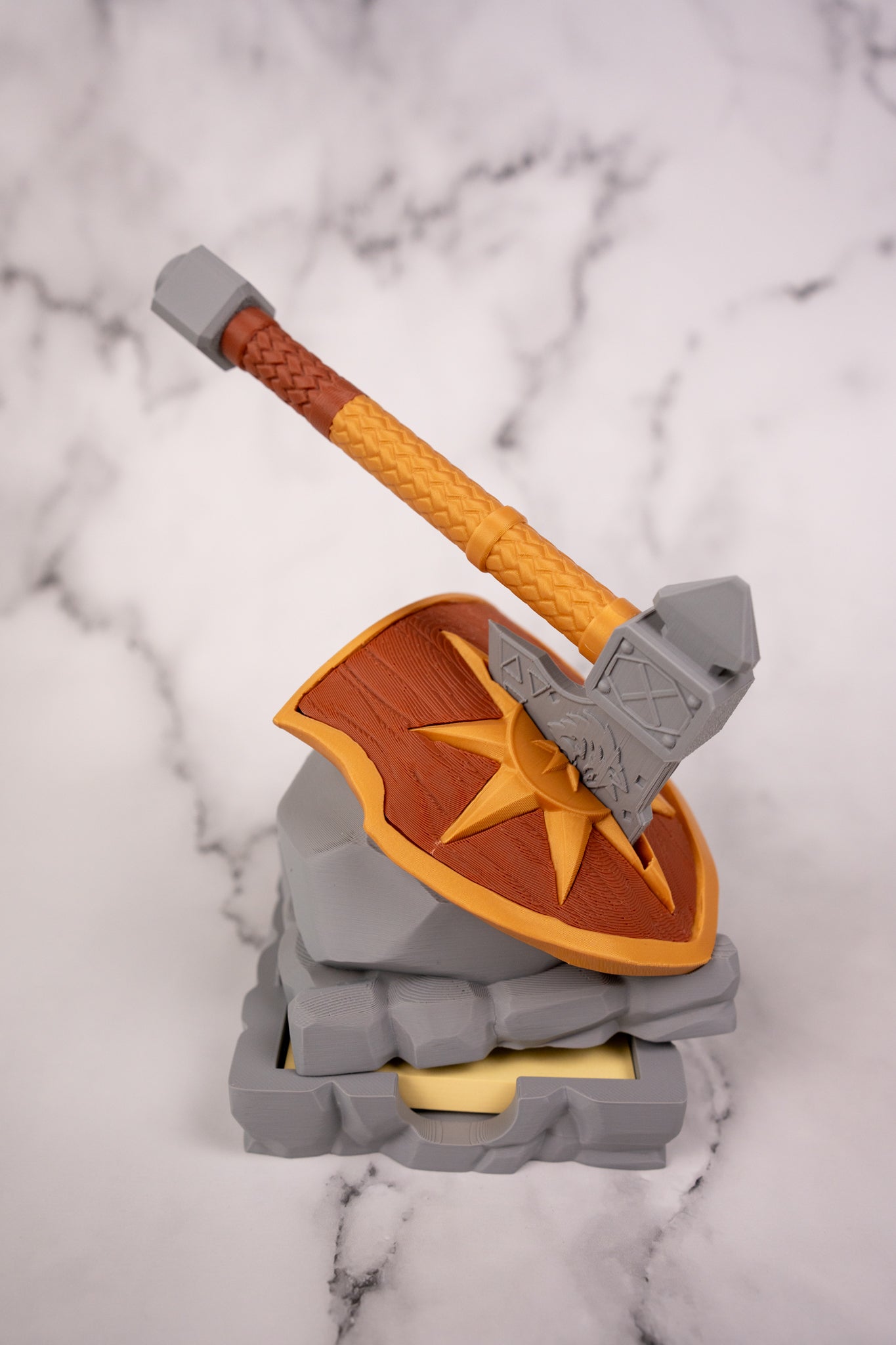 Fantasy Shield Sticky Note Holder & Axe Pen