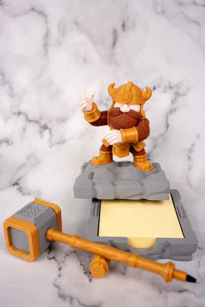 Dwarf Pen and Sticky Note Holder