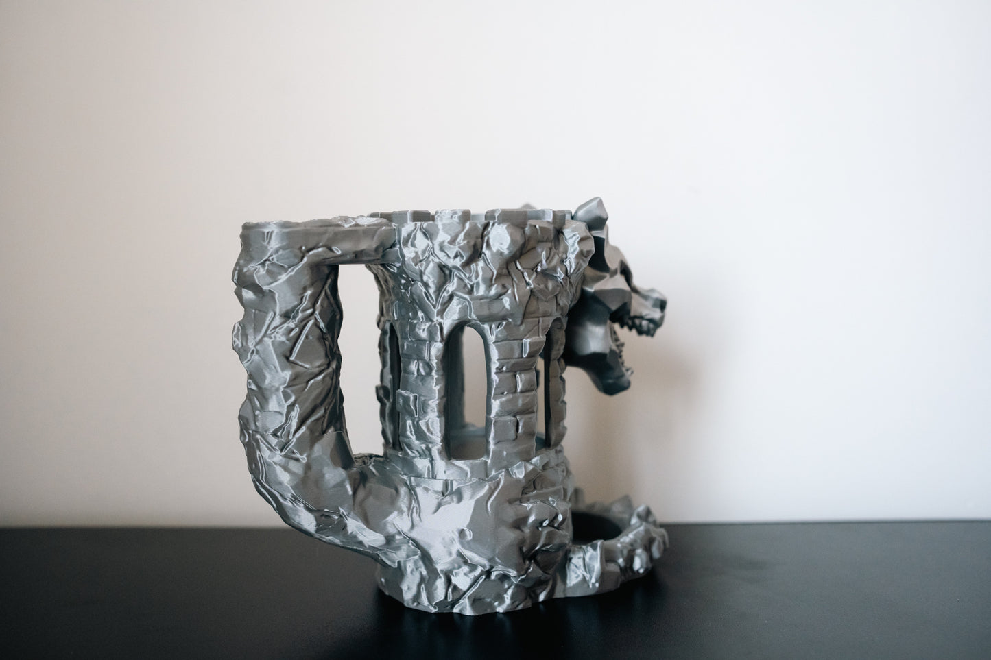 Dragon Fortress Can Holder & Dice Tower | TTRPG Accessory for D&D or game nights