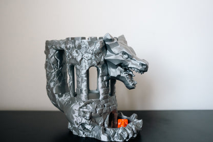 Dragon Fortress Can Holder & Dice Tower | TTRPG Accessory for D&D or game nights