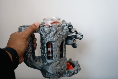 Dragon Fortress Can Holder & Dice Tower | TTRPG Accessory for D&D or game nights